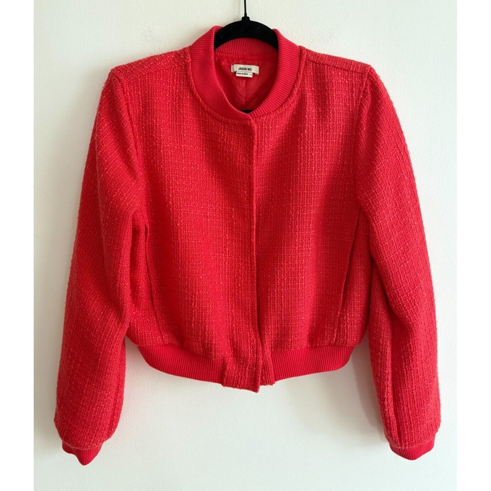 Jason Wu Red Bomber Jacket Women's Size Large